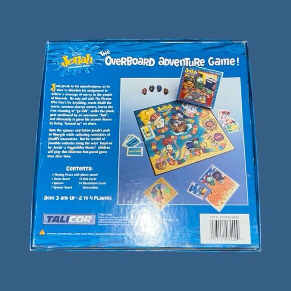 Vintage Jonah The Overboard Adventure Talicor VeggieTales Board Game Complete - Picture 8 of 13